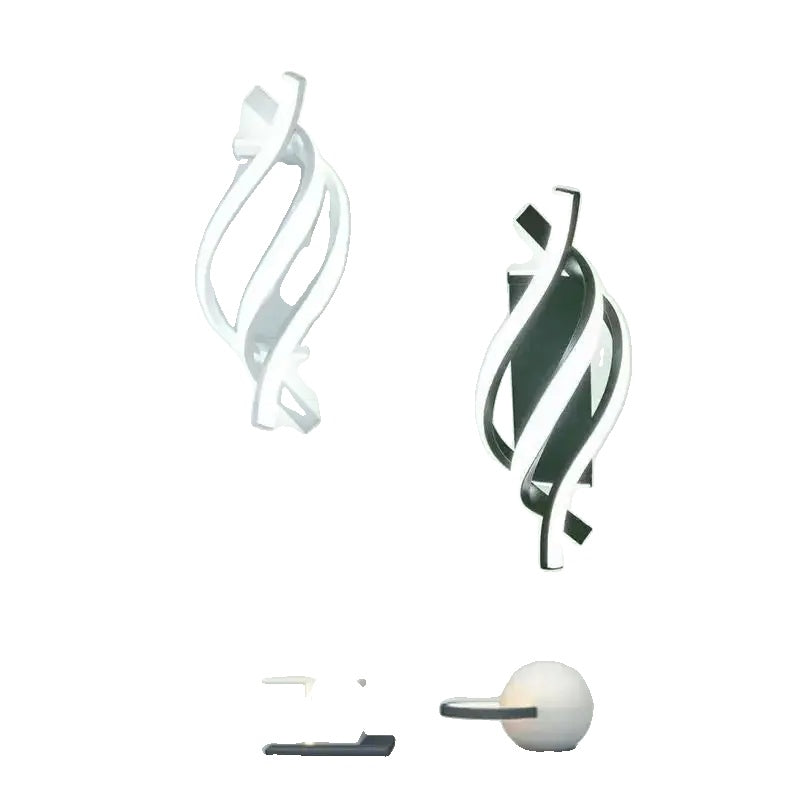 Modern Minimalist LED Wall Lamp – Dimmable Wall Sconce Lighting in Black and White for Indoor Use in Bedroom or Aisle-2