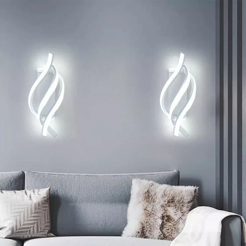 Modern Minimalist LED Wall Lamp – Dimmable Wall Sconce Lighting in Black and White for Indoor Use in Bedroom or Aisle-3