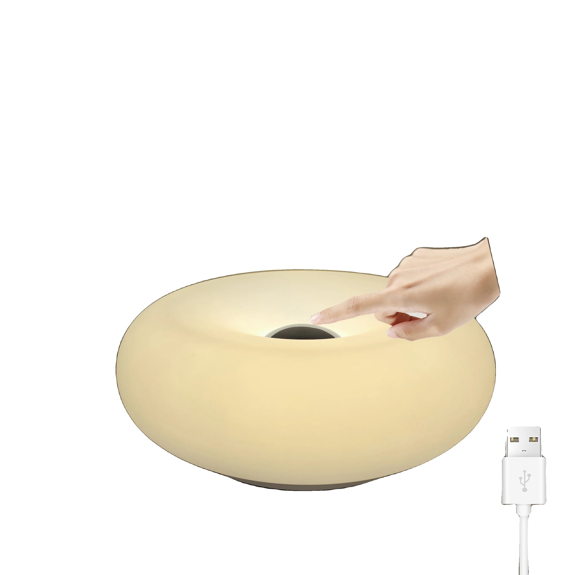 Variant image for Table Lamp – Modern Donut Design, USB Plug, RGB Color Options for Living Room and Bedroom-4