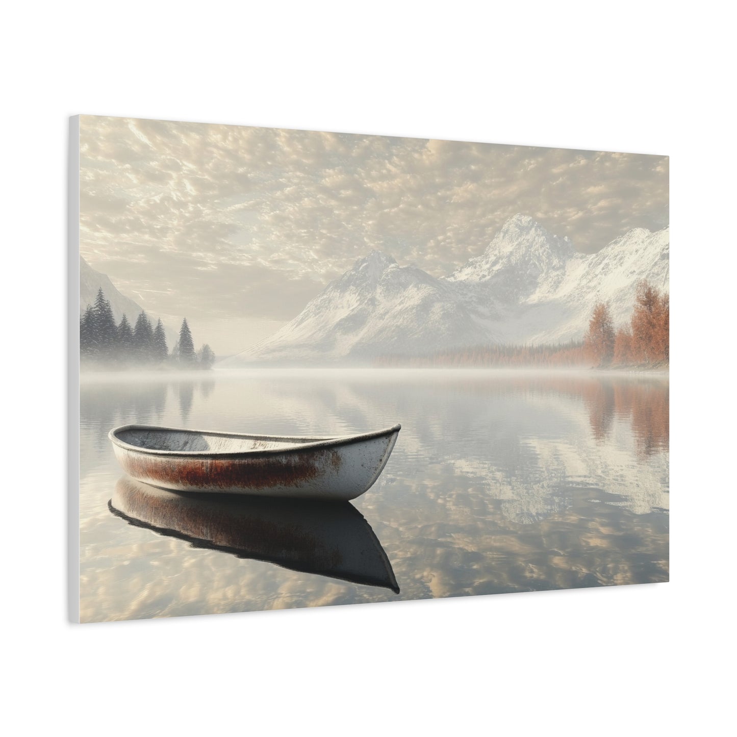 Lake Stillness Reflections Canvas Art