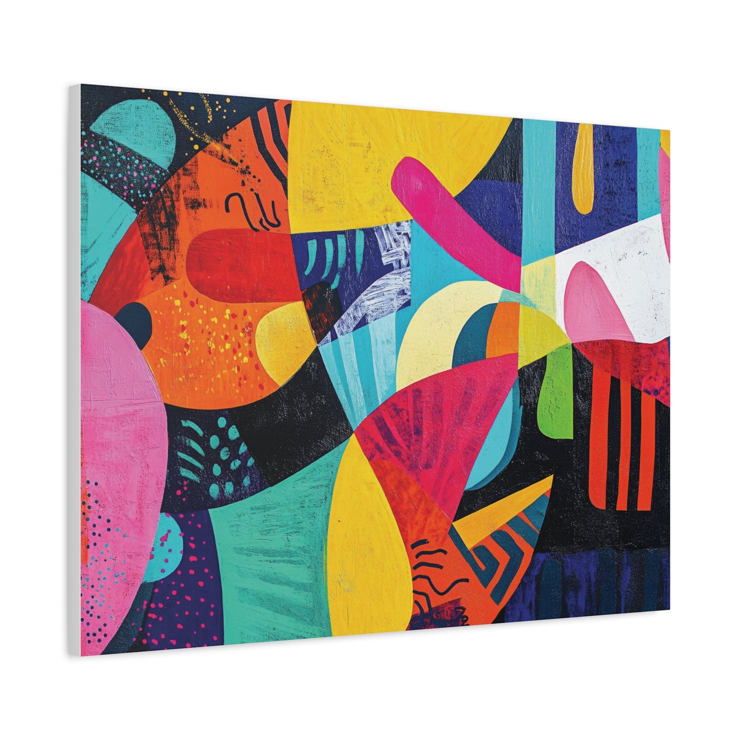 Rhythms of Color Abstract Matte Canvas