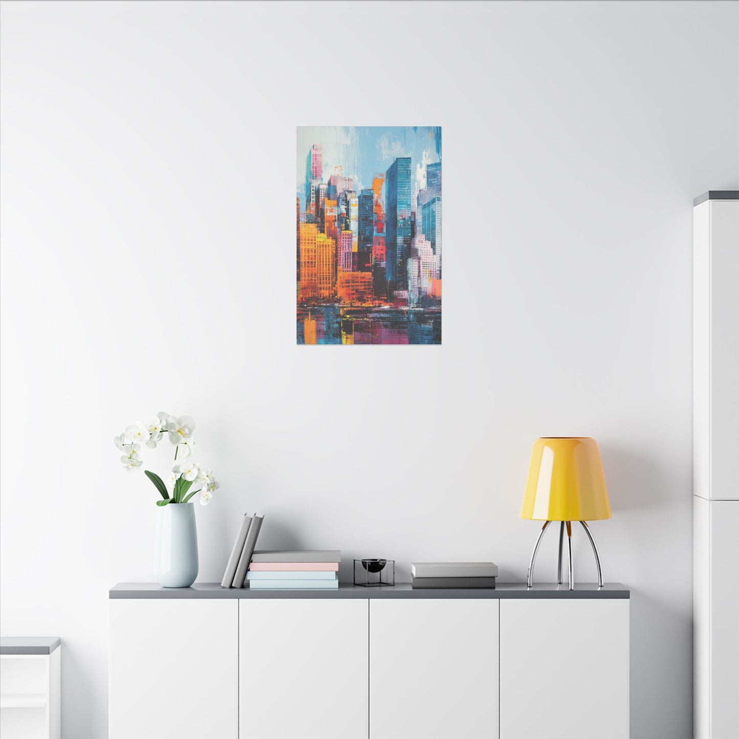 Vibrant Urban Skyline Canvas Art