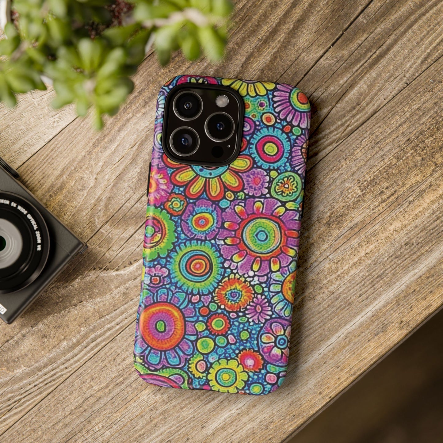 Retro Flower Pop Tough Phone Case