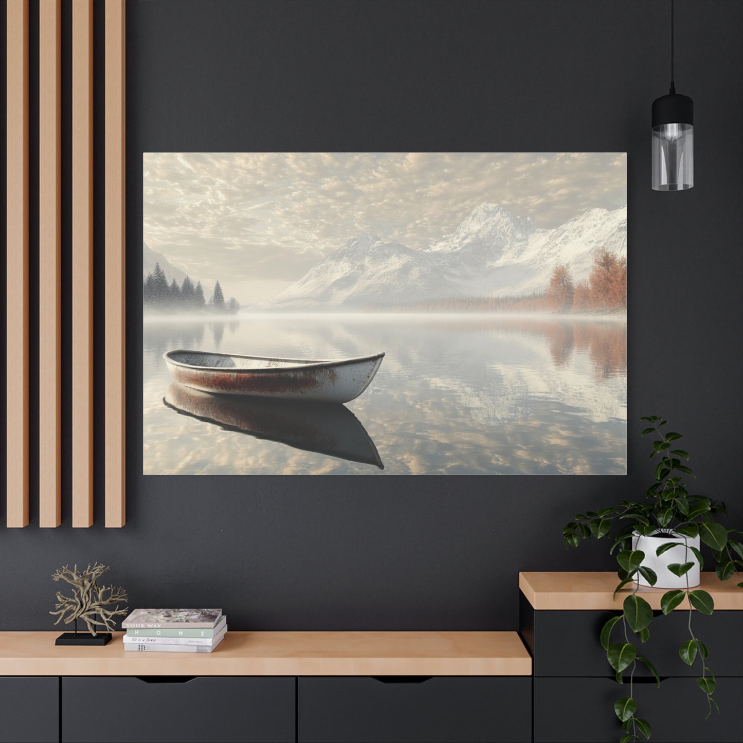 Lake Stillness Reflections Canvas Art