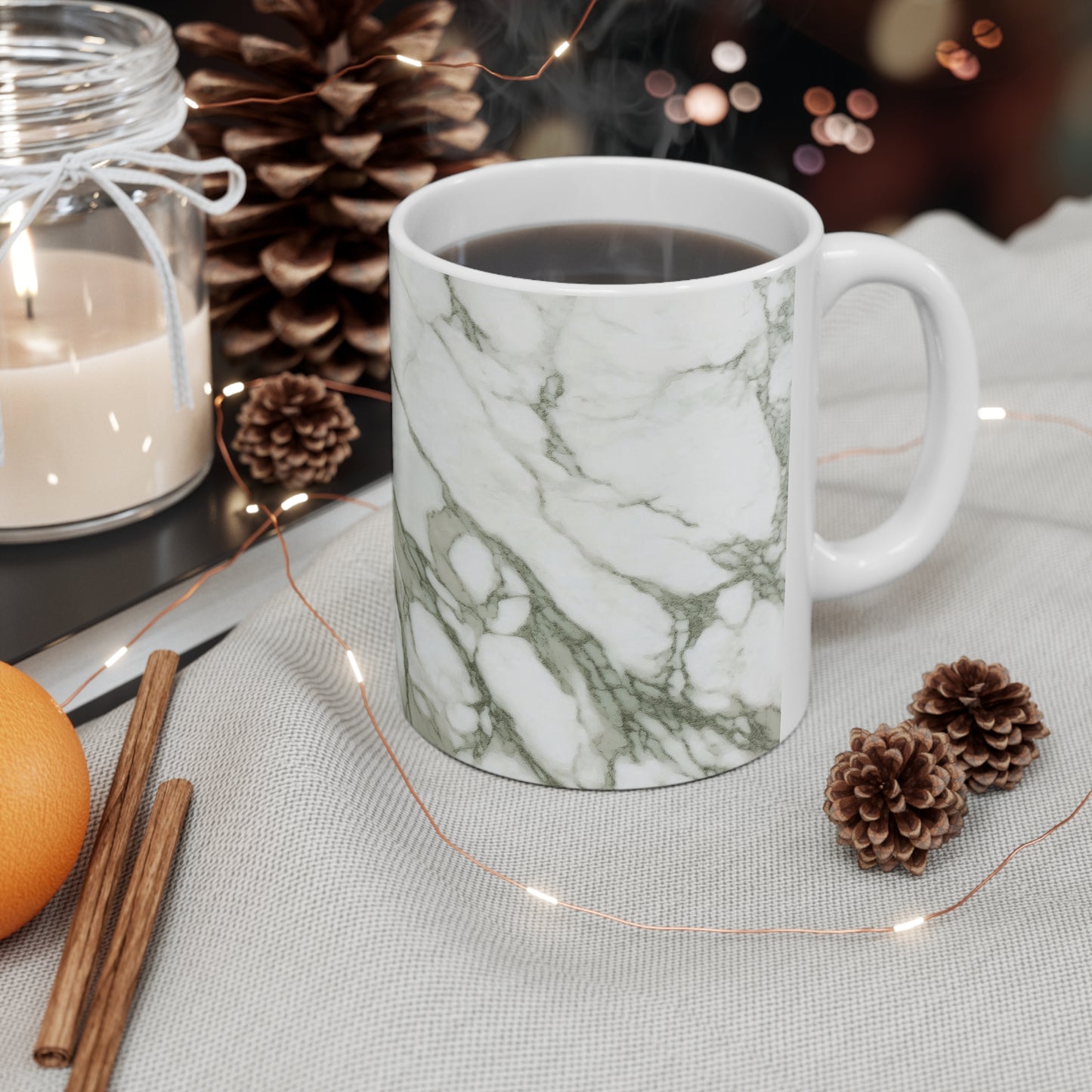 Classic White Marble Design Mug