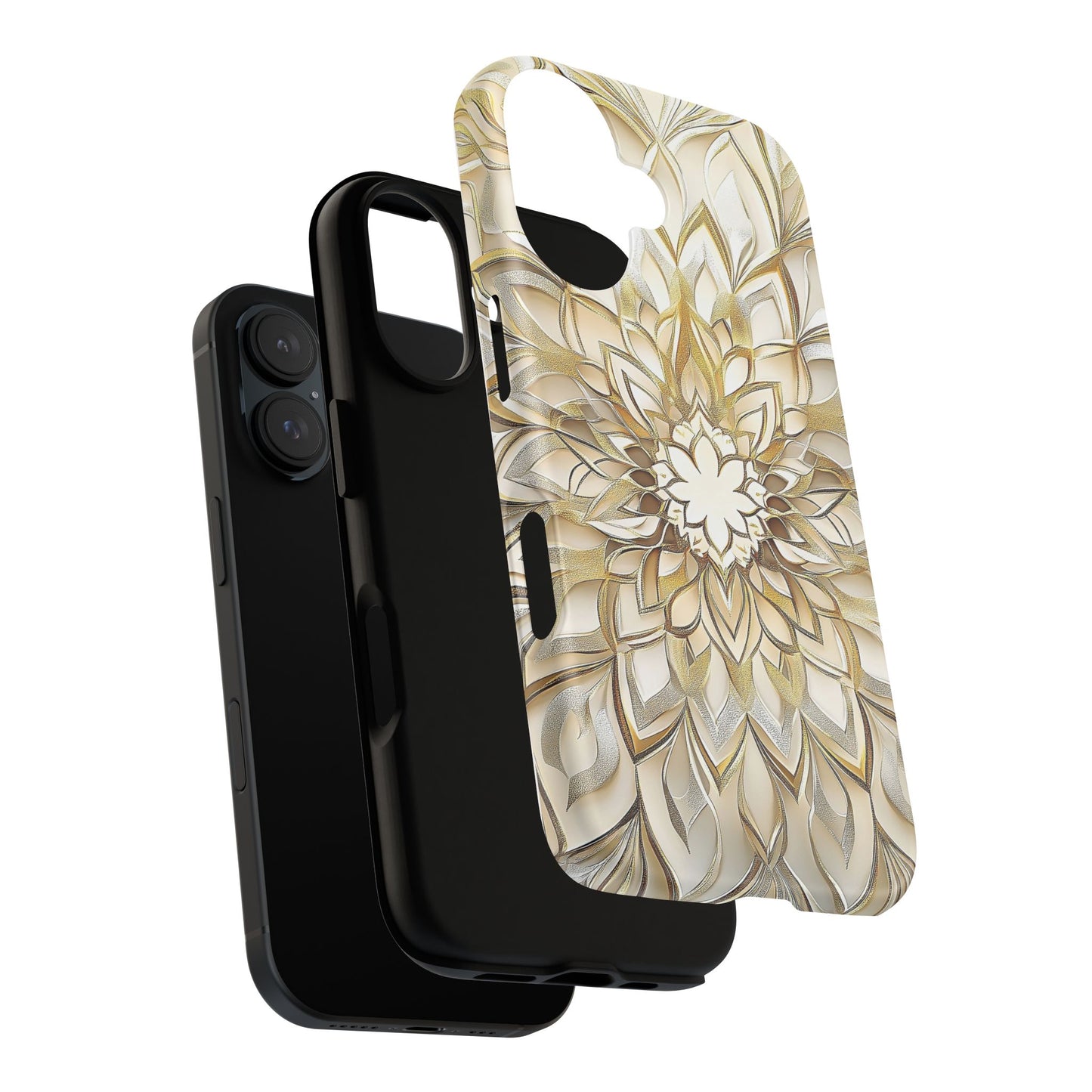 Golden Lotus Mandala Phone Case