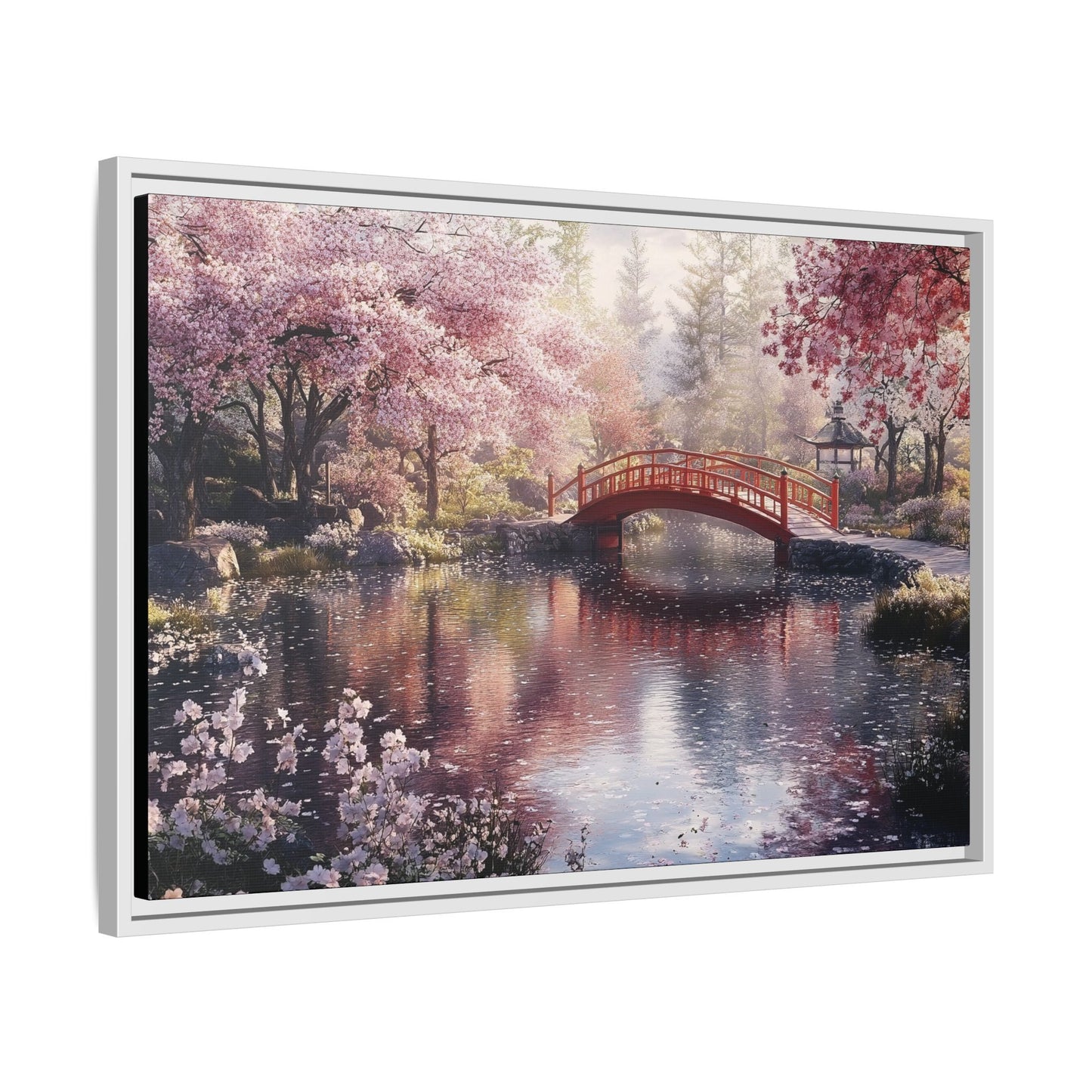 Serenity in Bloom Framed Canvas