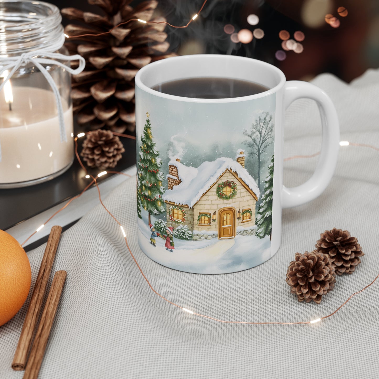 Cozy Christmas Village Mug