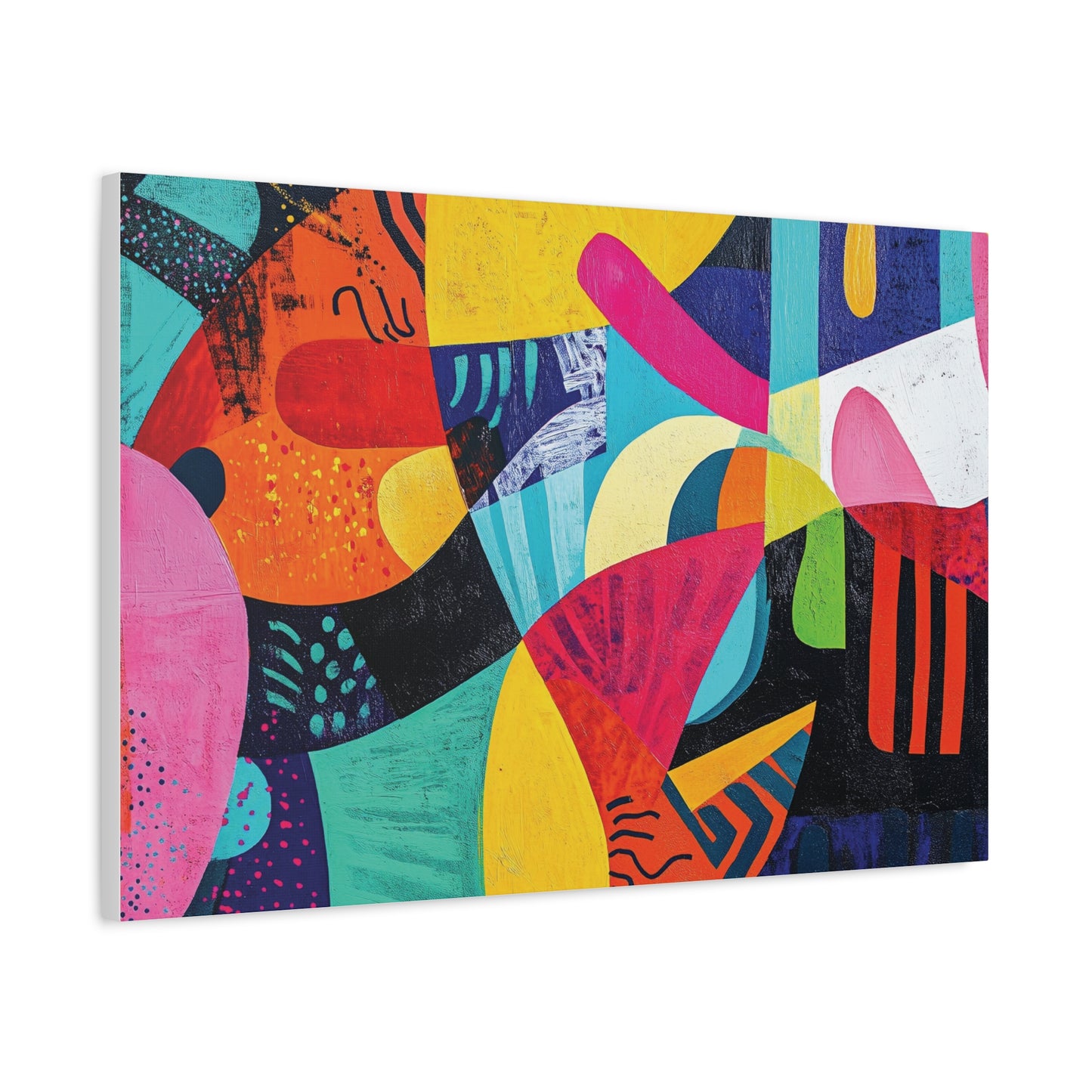 Rhythms of Color Abstract Matte Canvas