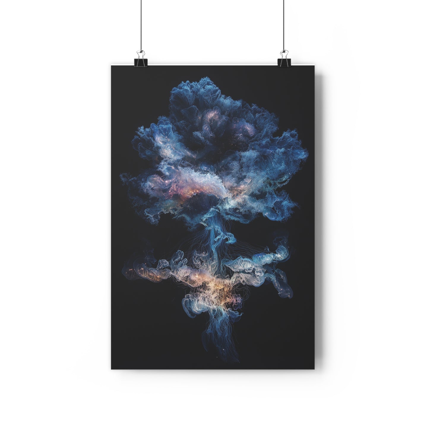 Luminous Drift Jellyfish Art Print