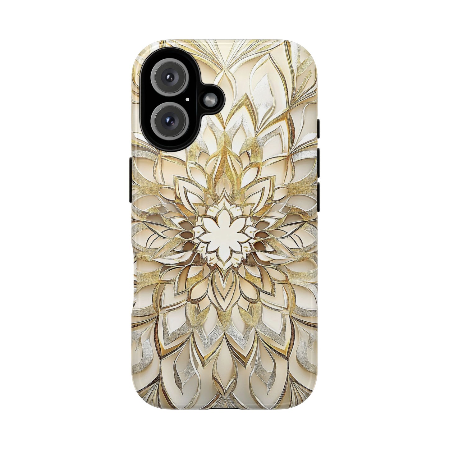 Golden Lotus Mandala Phone Case