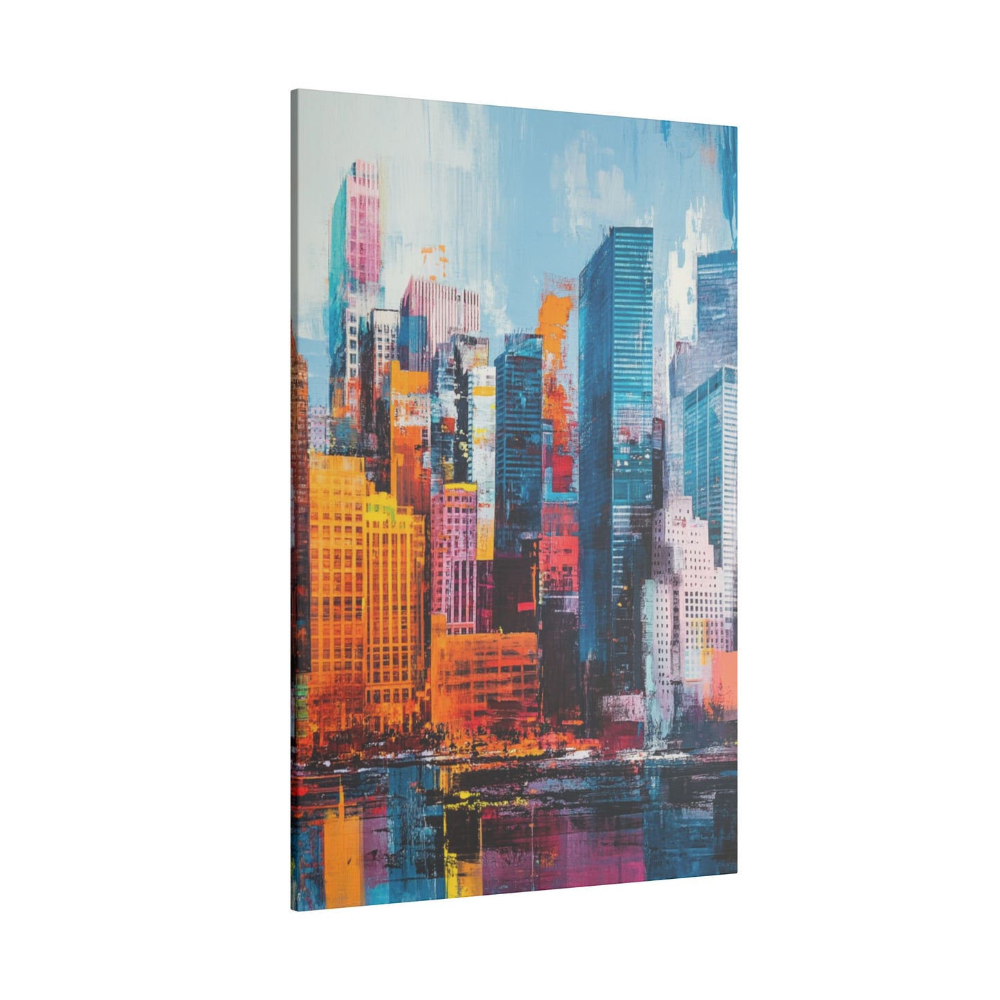 Vibrant Urban Skyline Canvas Art