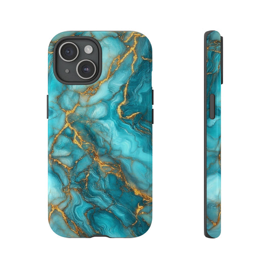 Ocean Luxe Turquoise Marble Phone Case