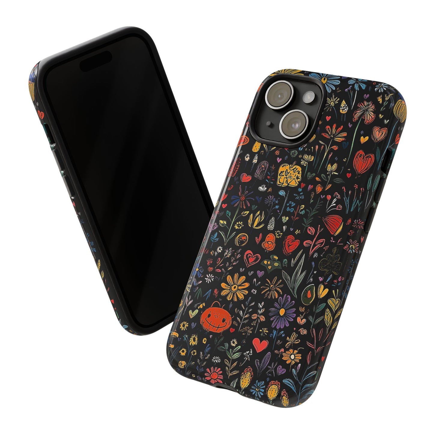 Whimsical Garden Doodle Phone Case