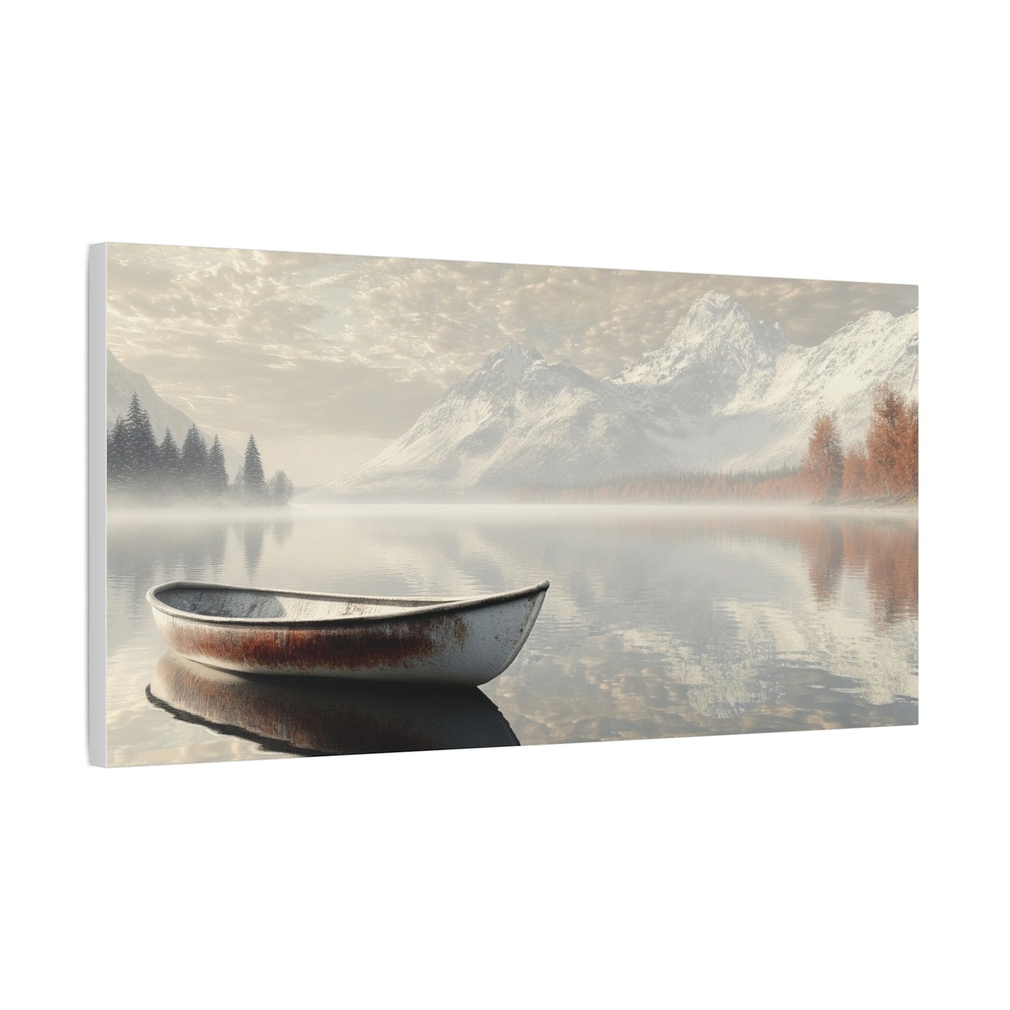 Lake Stillness Reflections Canvas Art