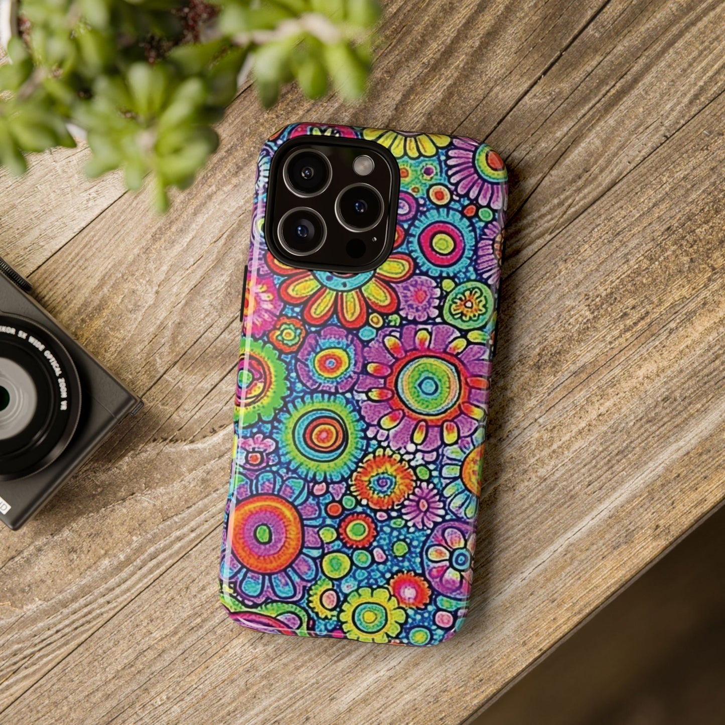 Retro Flower Pop Tough Phone Case