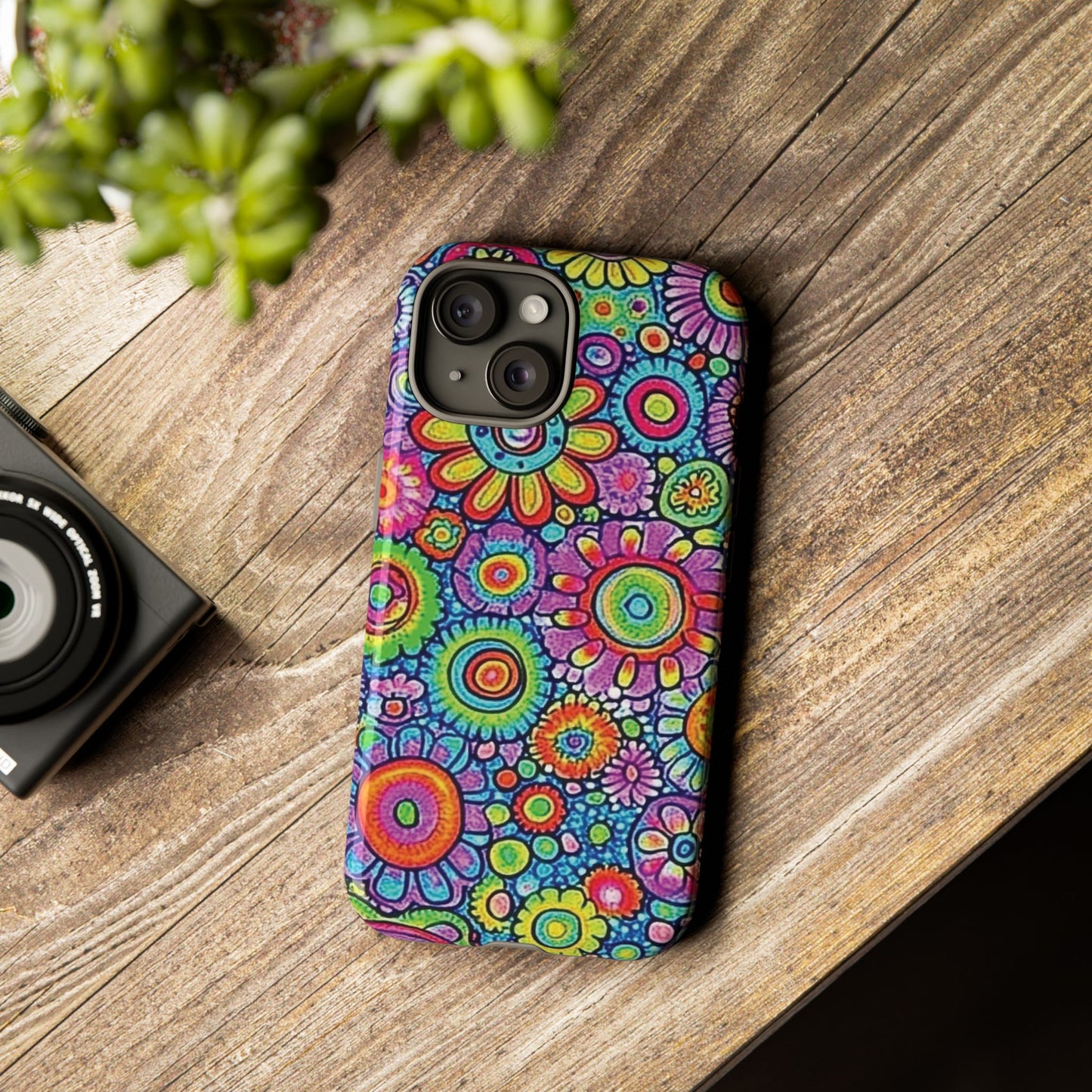 Retro Flower Pop Tough Phone Case