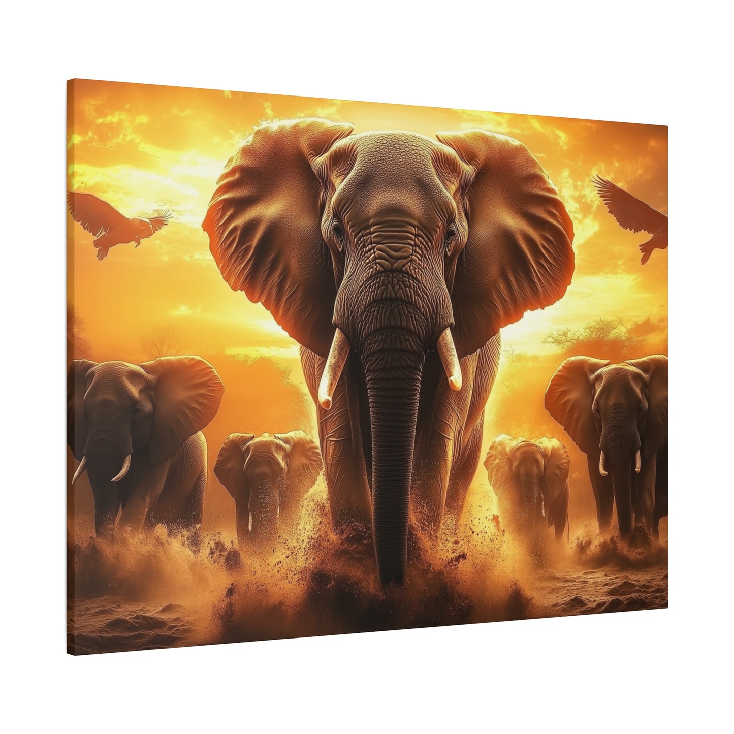 Majestic Elephants Matte Canvas