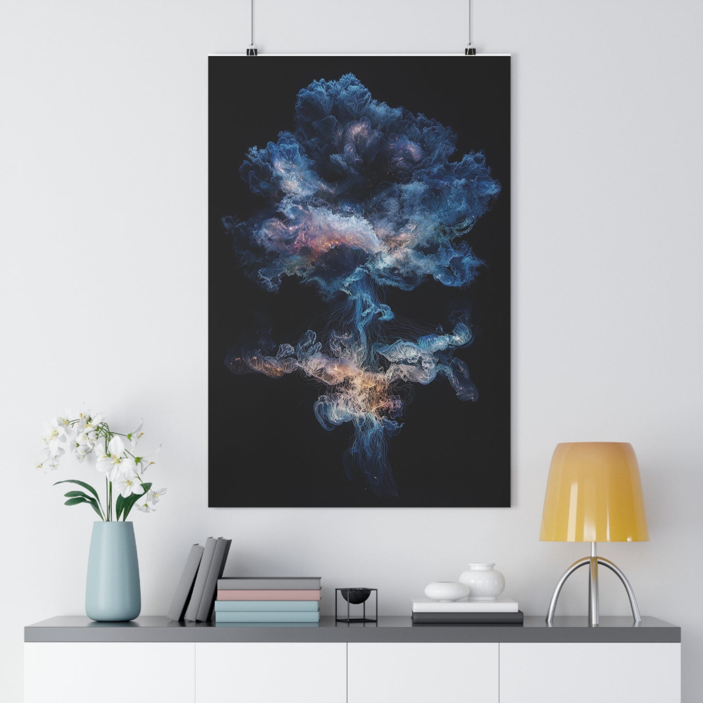 Luminous Drift Jellyfish Art Print