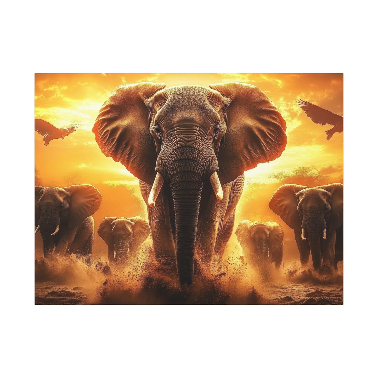 Majestic Elephants Matte Canvas