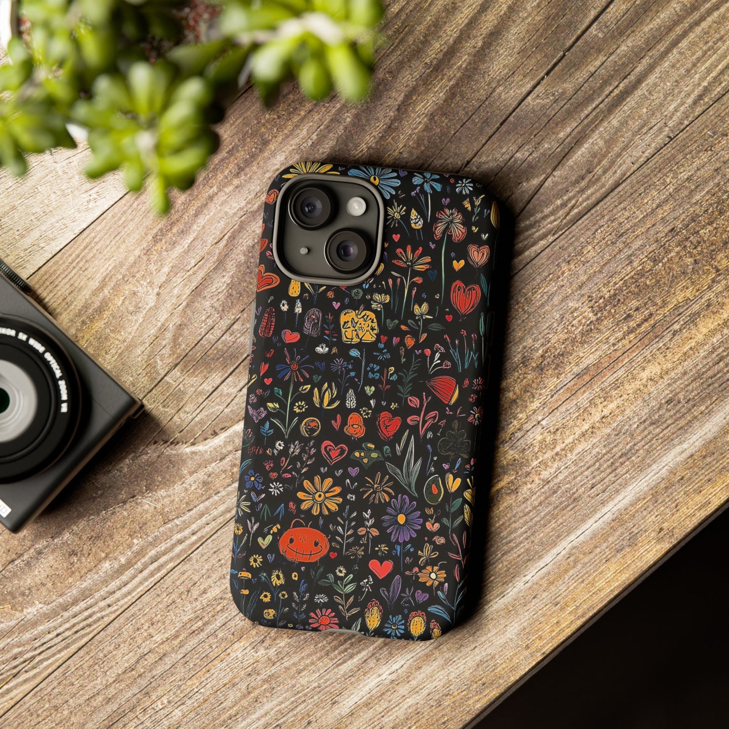 Whimsical Garden Doodle Phone Case