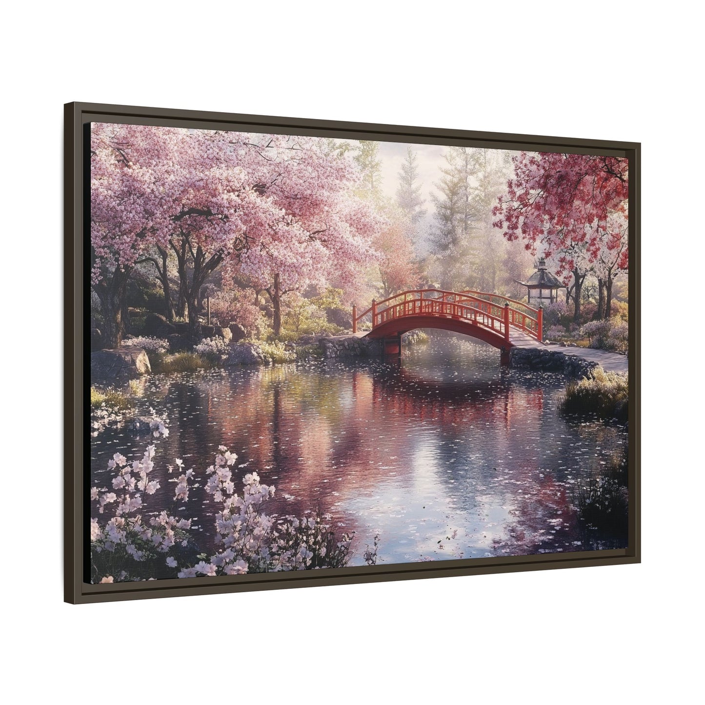 Serenity in Bloom Framed Canvas