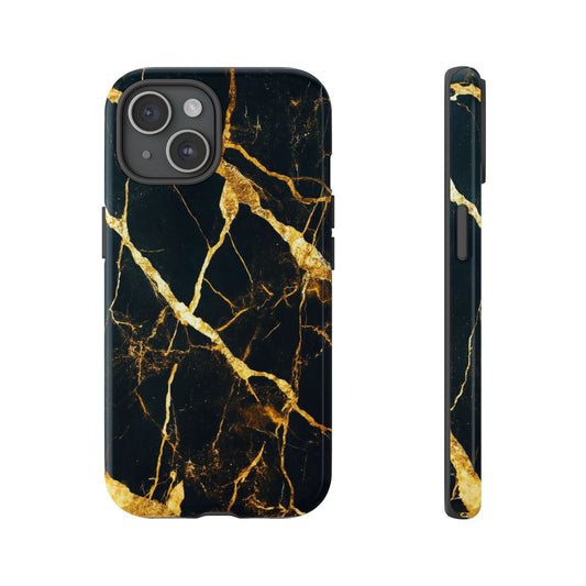 Black & Gold Marble Luxe Phone Case