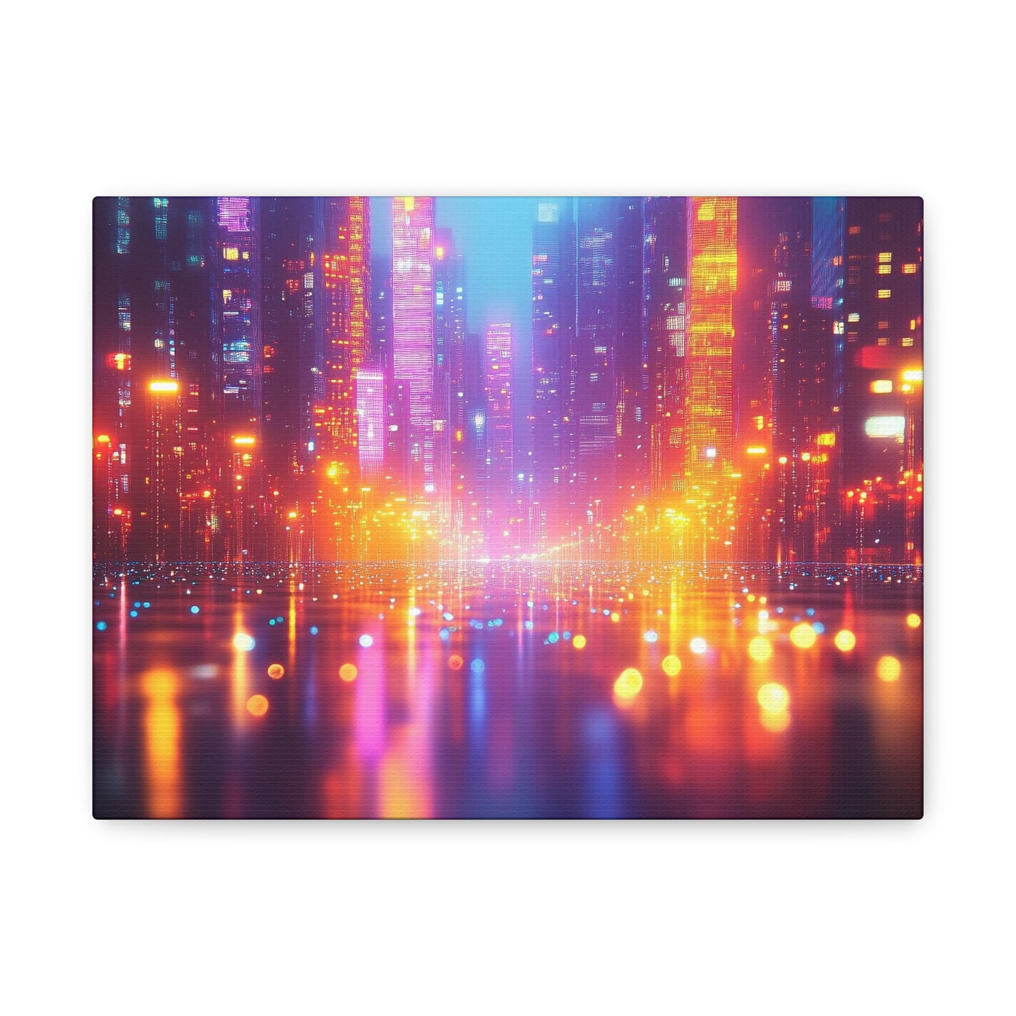 Neon Horizon Canvas