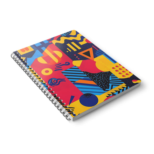 Retro Vibes Geometric Design Notebook