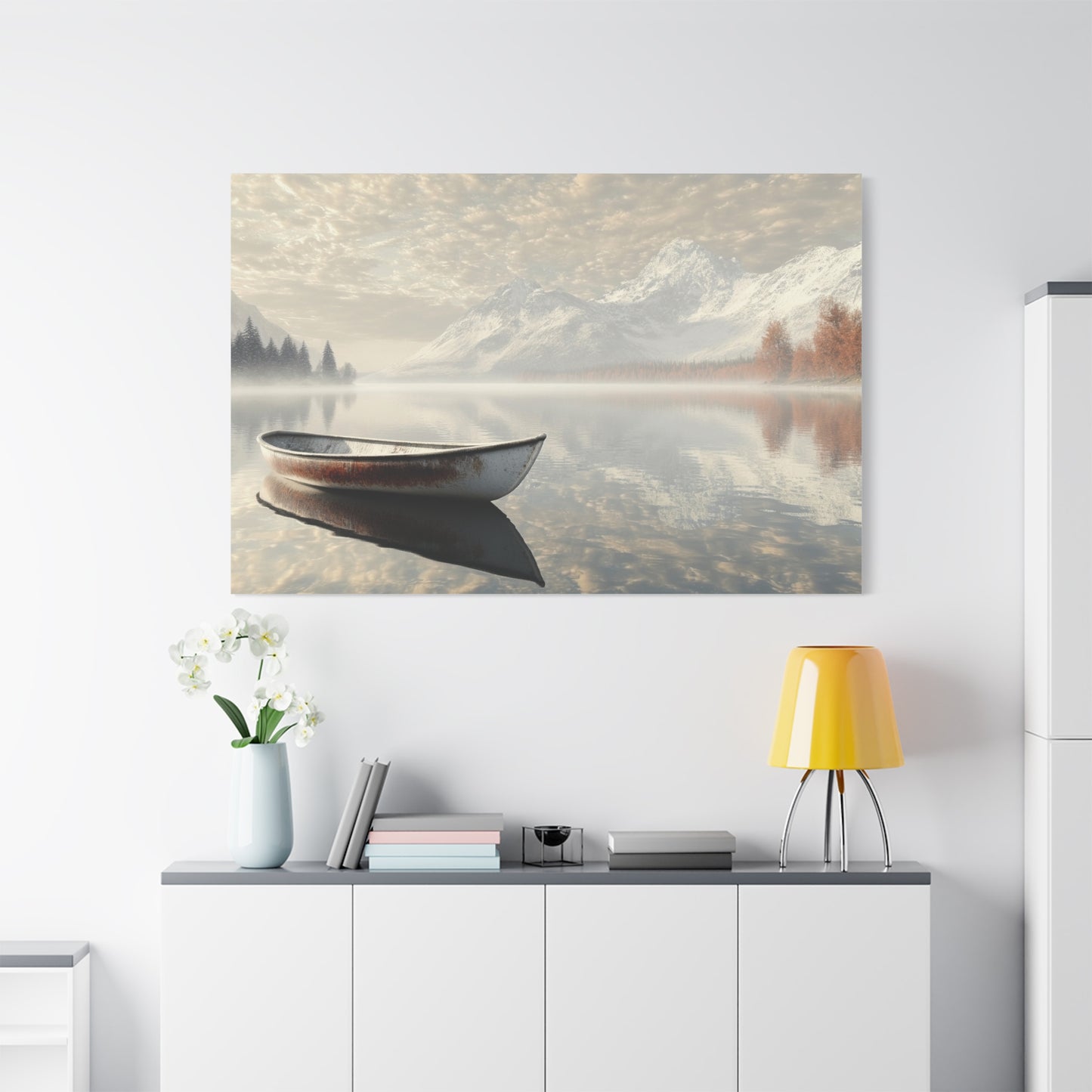 Lake Stillness Reflections Canvas Art