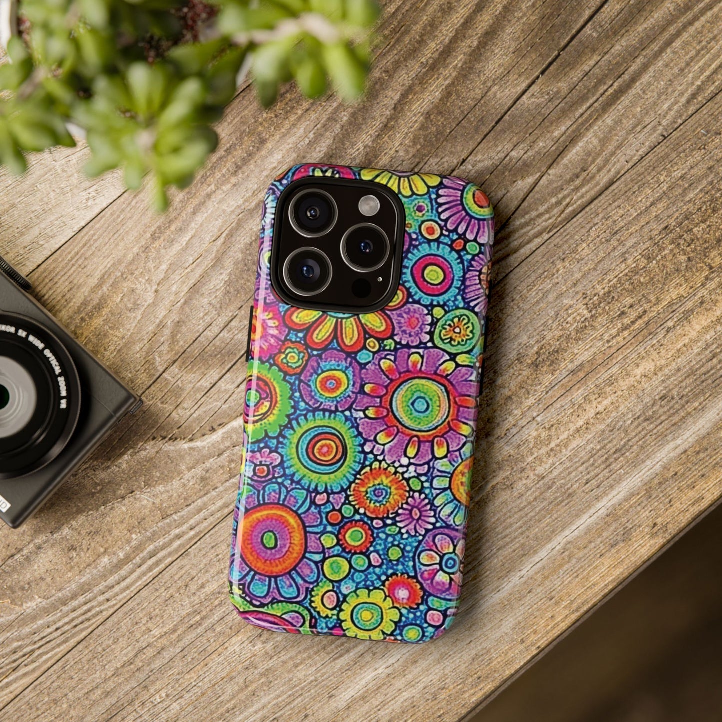 Retro Flower Pop Tough Phone Case