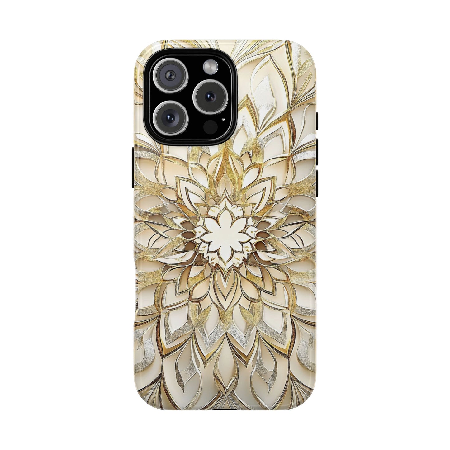 Golden Lotus Mandala Phone Case