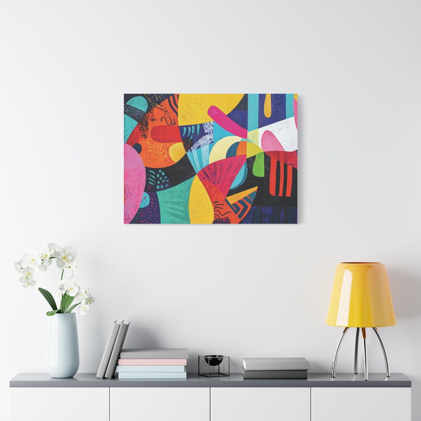 Rhythms of Color Abstract Matte Canvas