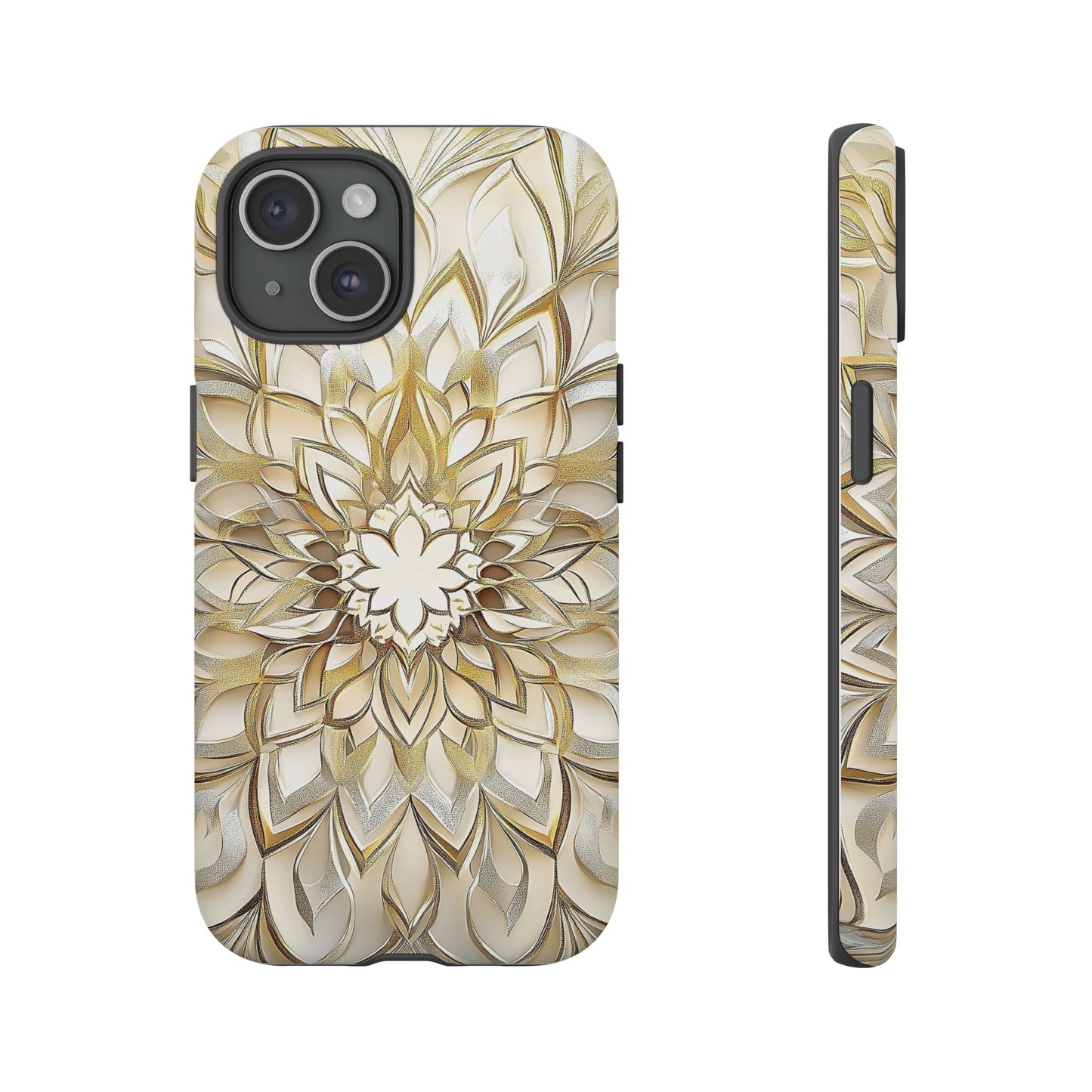 Golden Lotus Mandala Phone Case