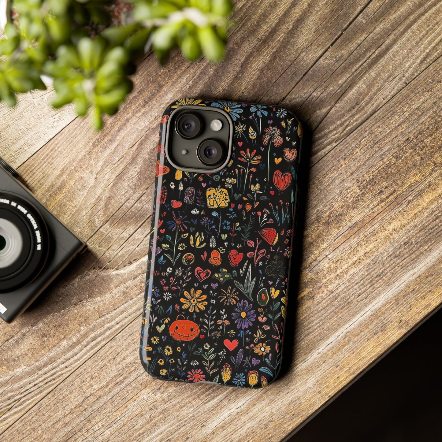 Whimsical Garden Doodle Phone Case