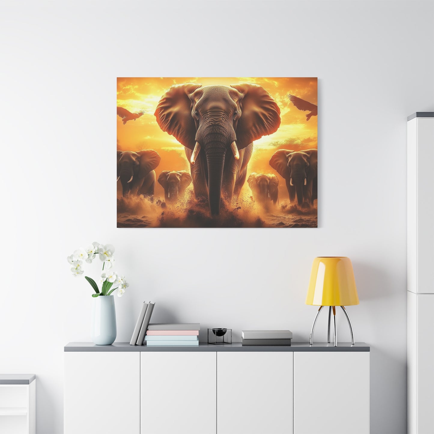 Majestic Elephants Matte Canvas