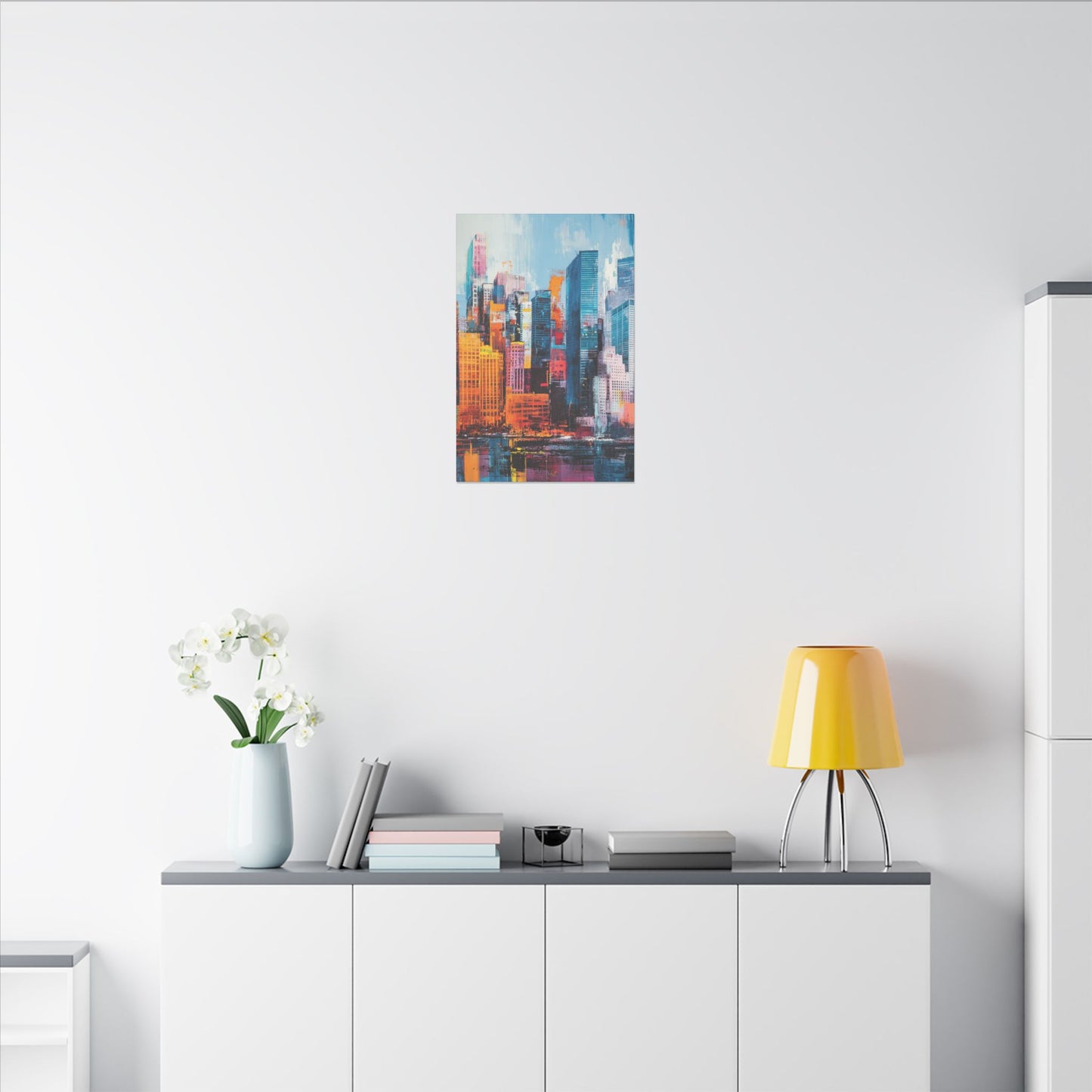 Vibrant Urban Skyline Canvas Art