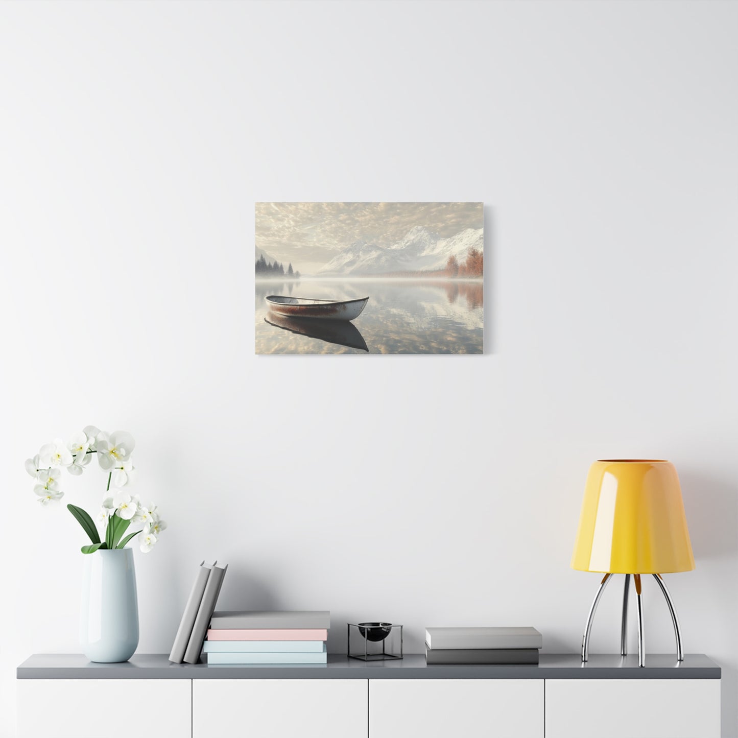 Lake Stillness Reflections Canvas Art