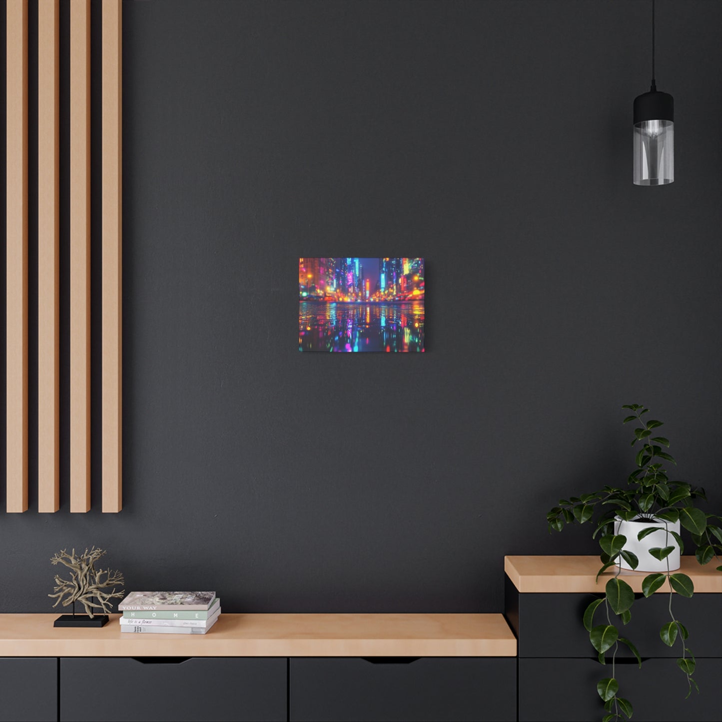 Neon Reverie Matte Canvas Wallart