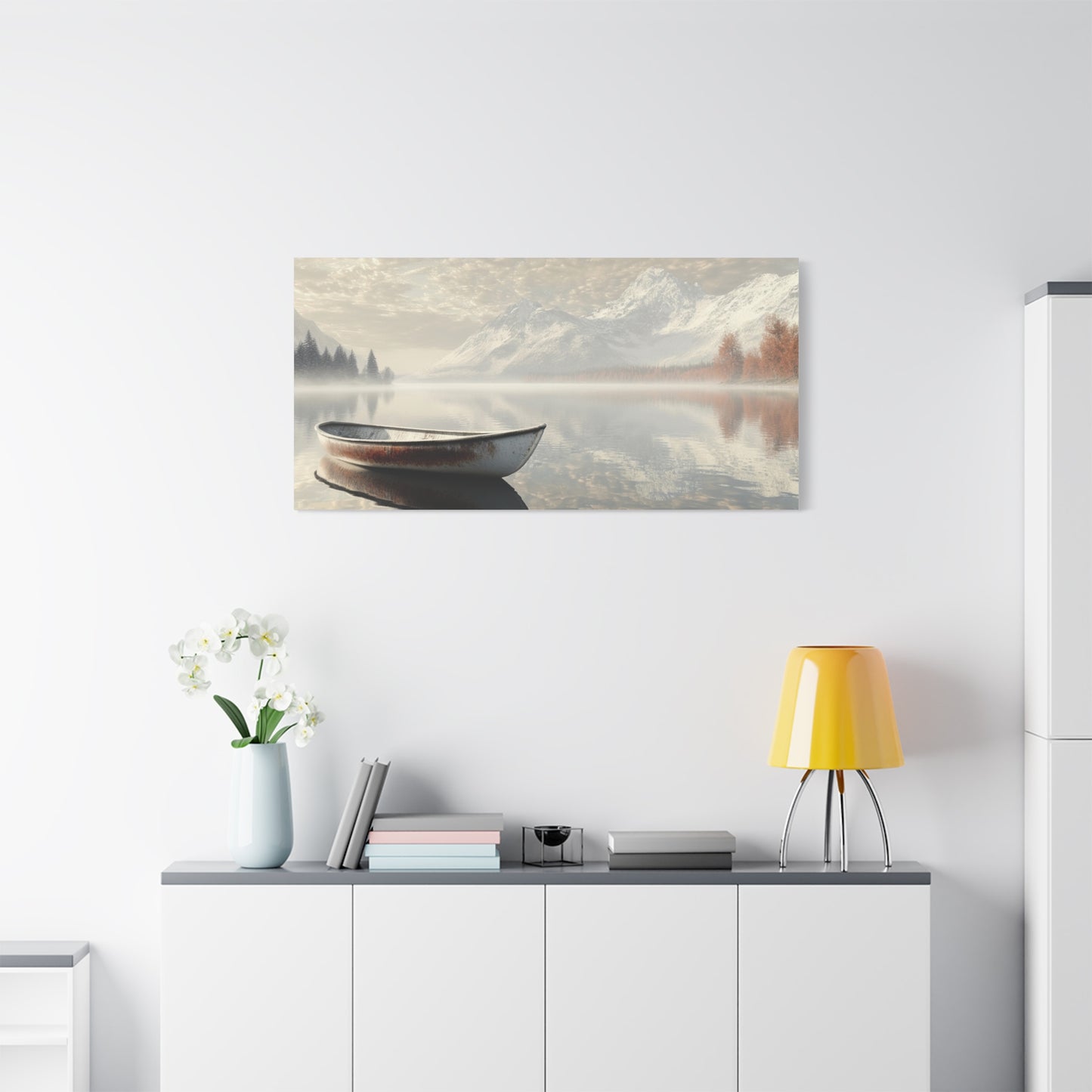 Lake Stillness Reflections Canvas Art