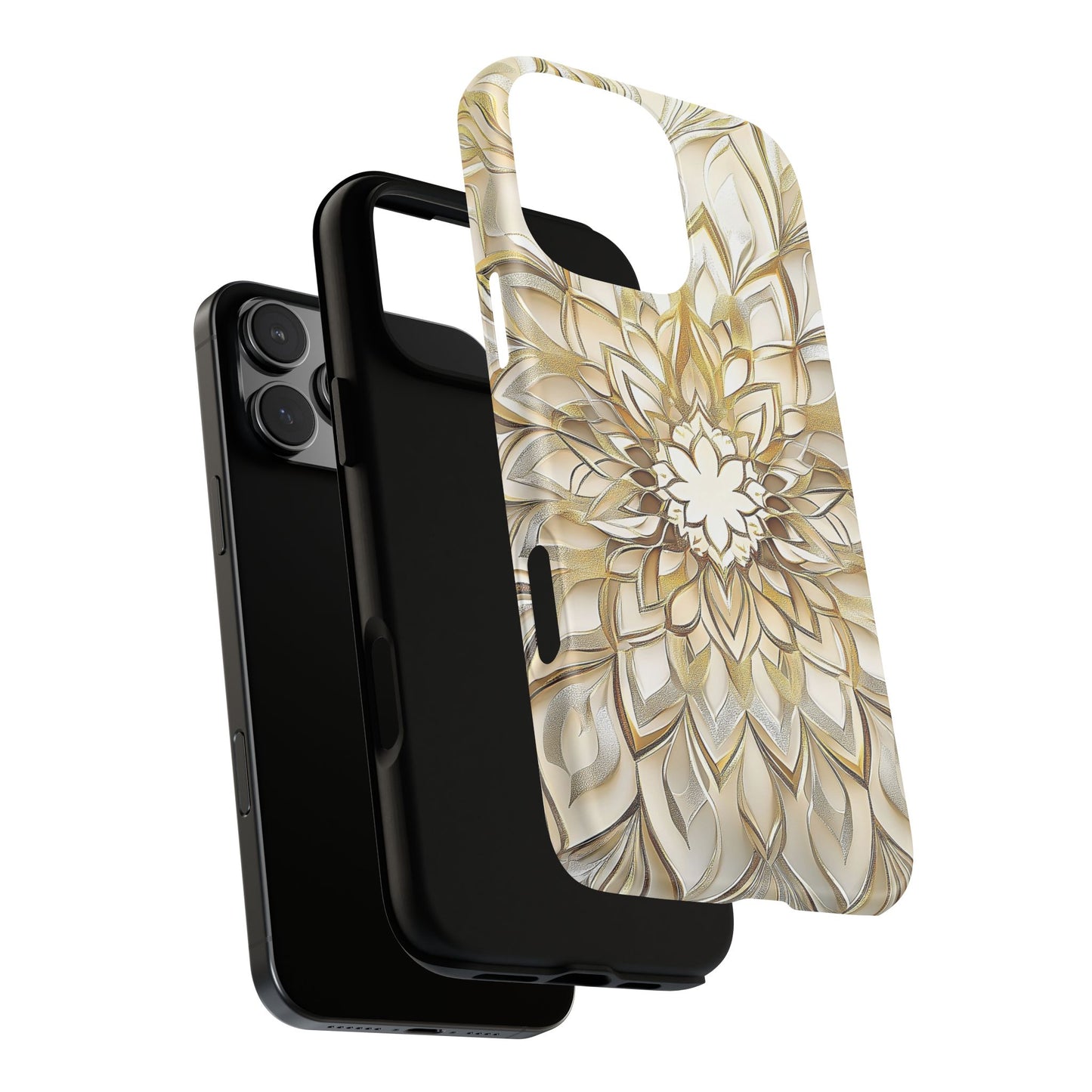 Golden Lotus Mandala Phone Case