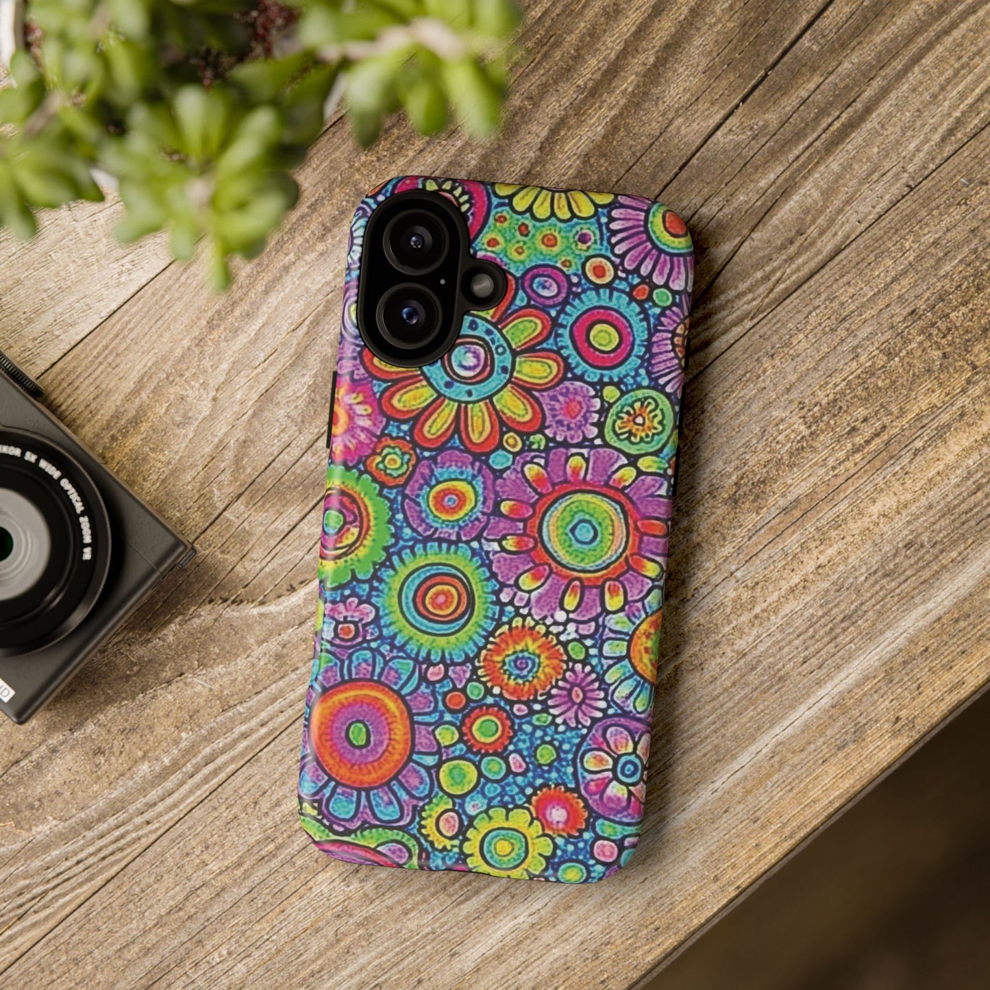 Retro Flower Pop Tough Phone Case