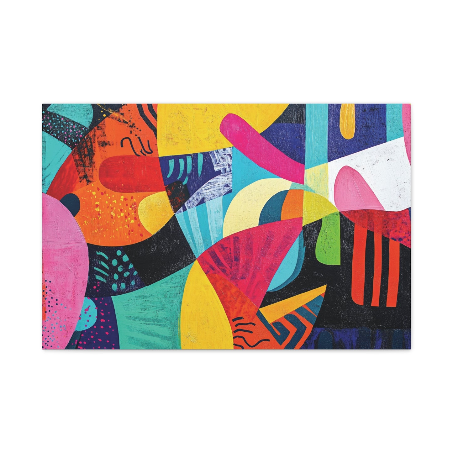 Rhythms of Color Abstract Matte Canvas