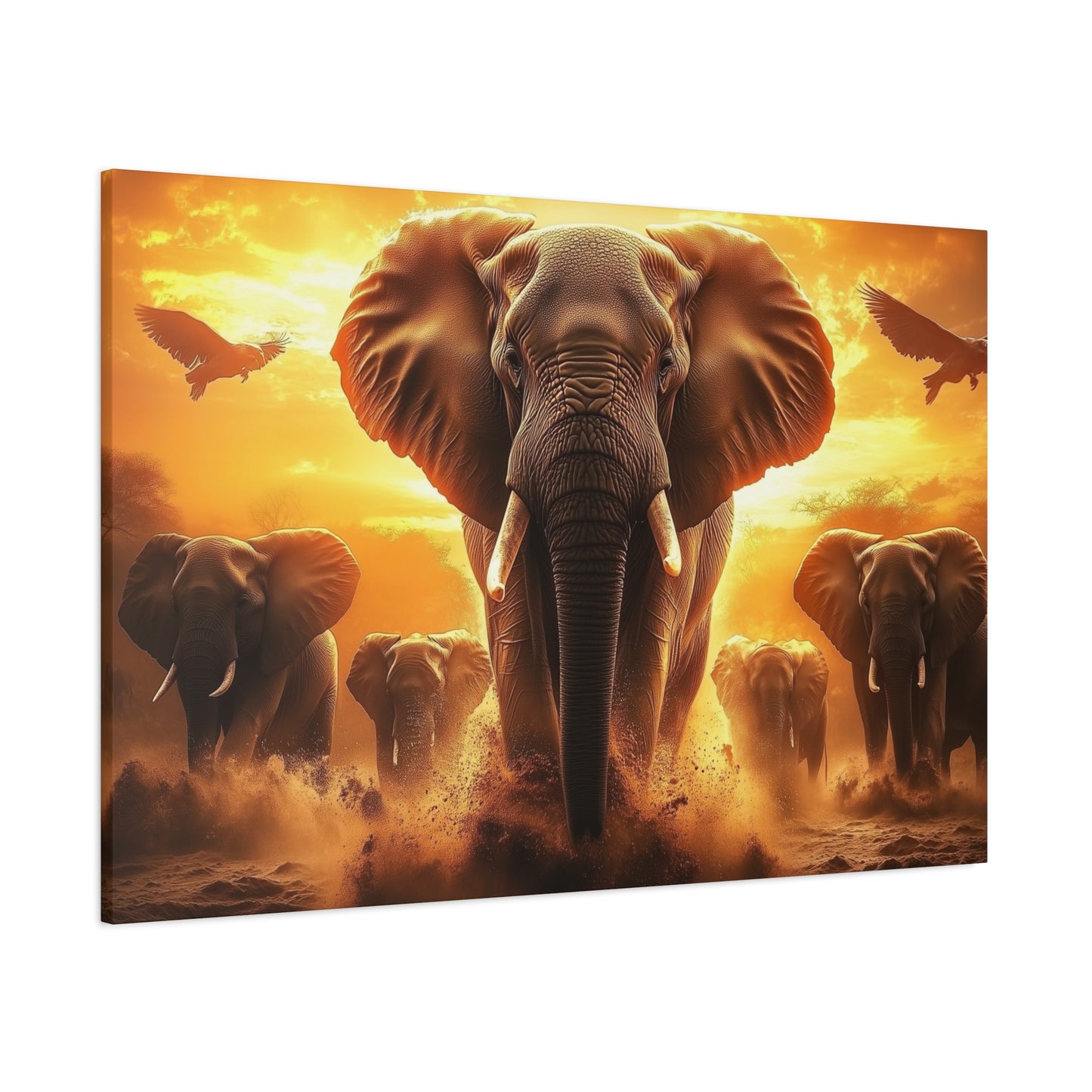 Majestic Elephants Matte Canvas