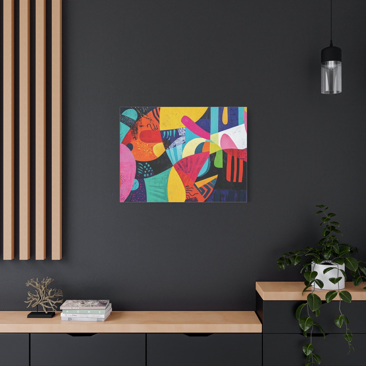 Rhythms of Color Abstract Matte Canvas