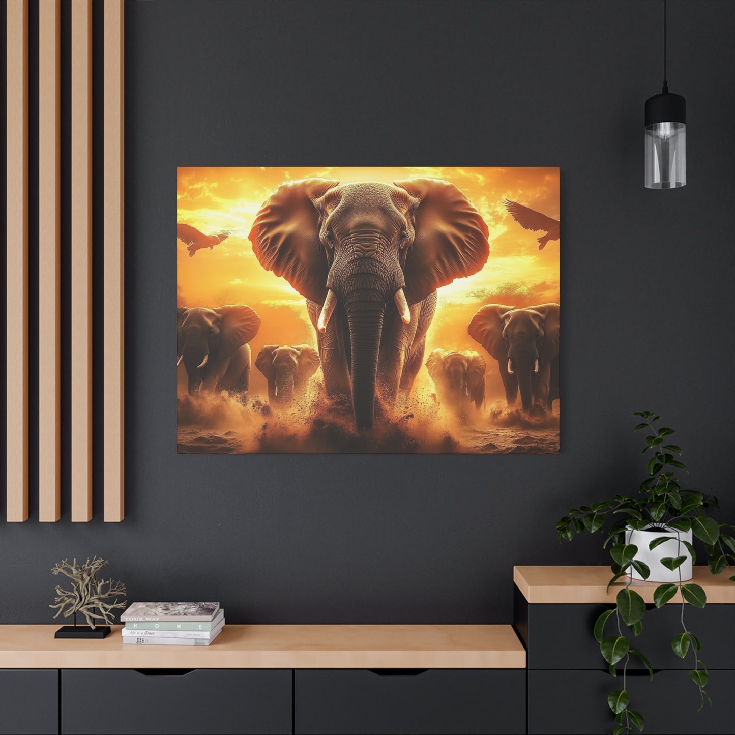 Majestic Elephants Matte Canvas