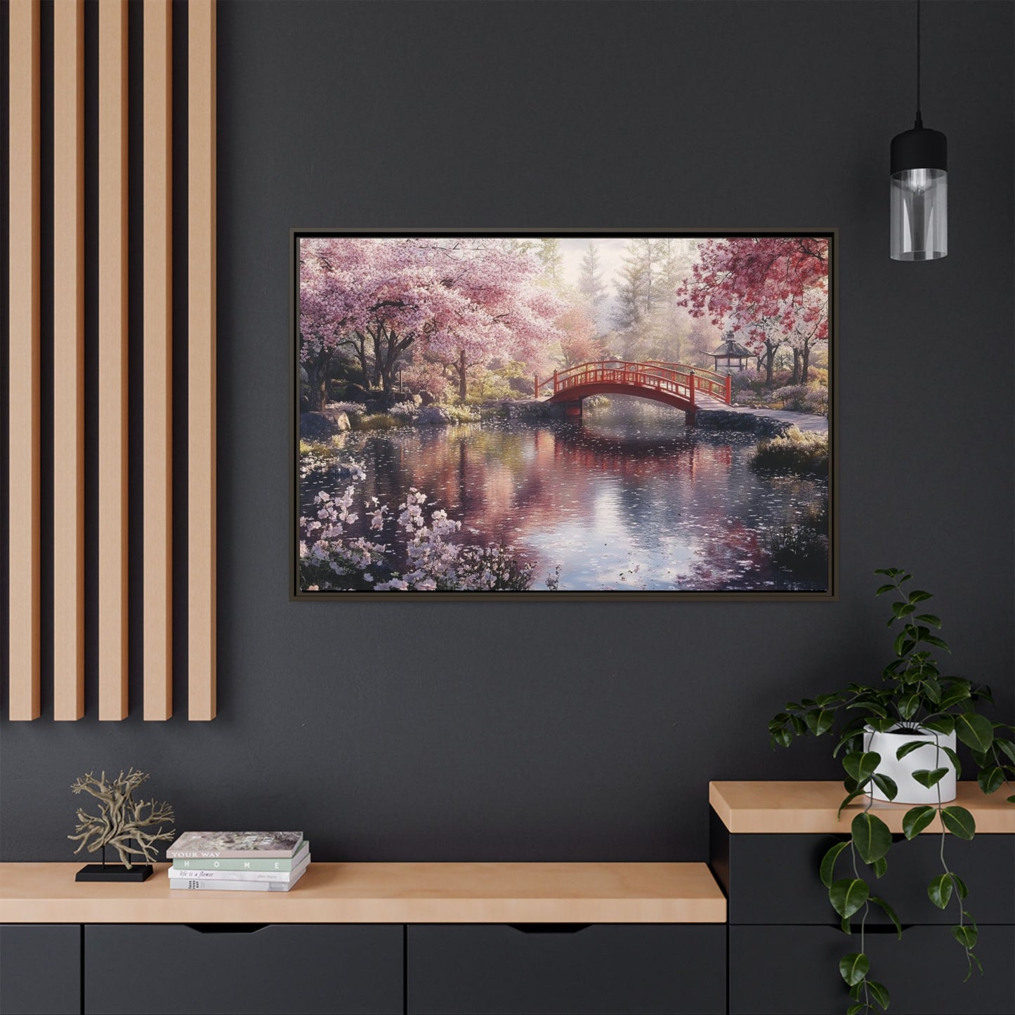 Serenity in Bloom Framed Canvas