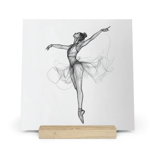 "Elegance in Motion" Wooden Stand Artwork