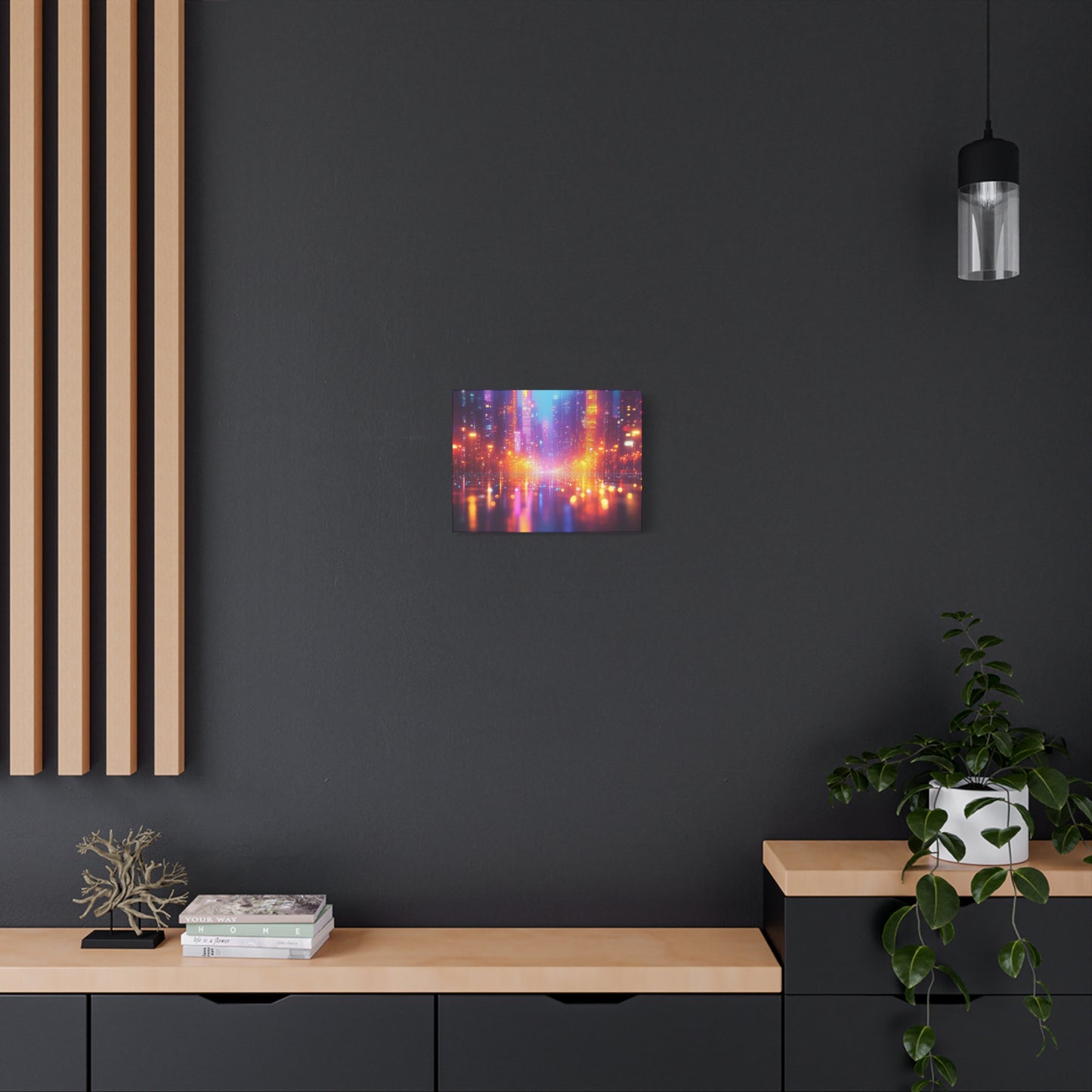 Neon Horizon Canvas