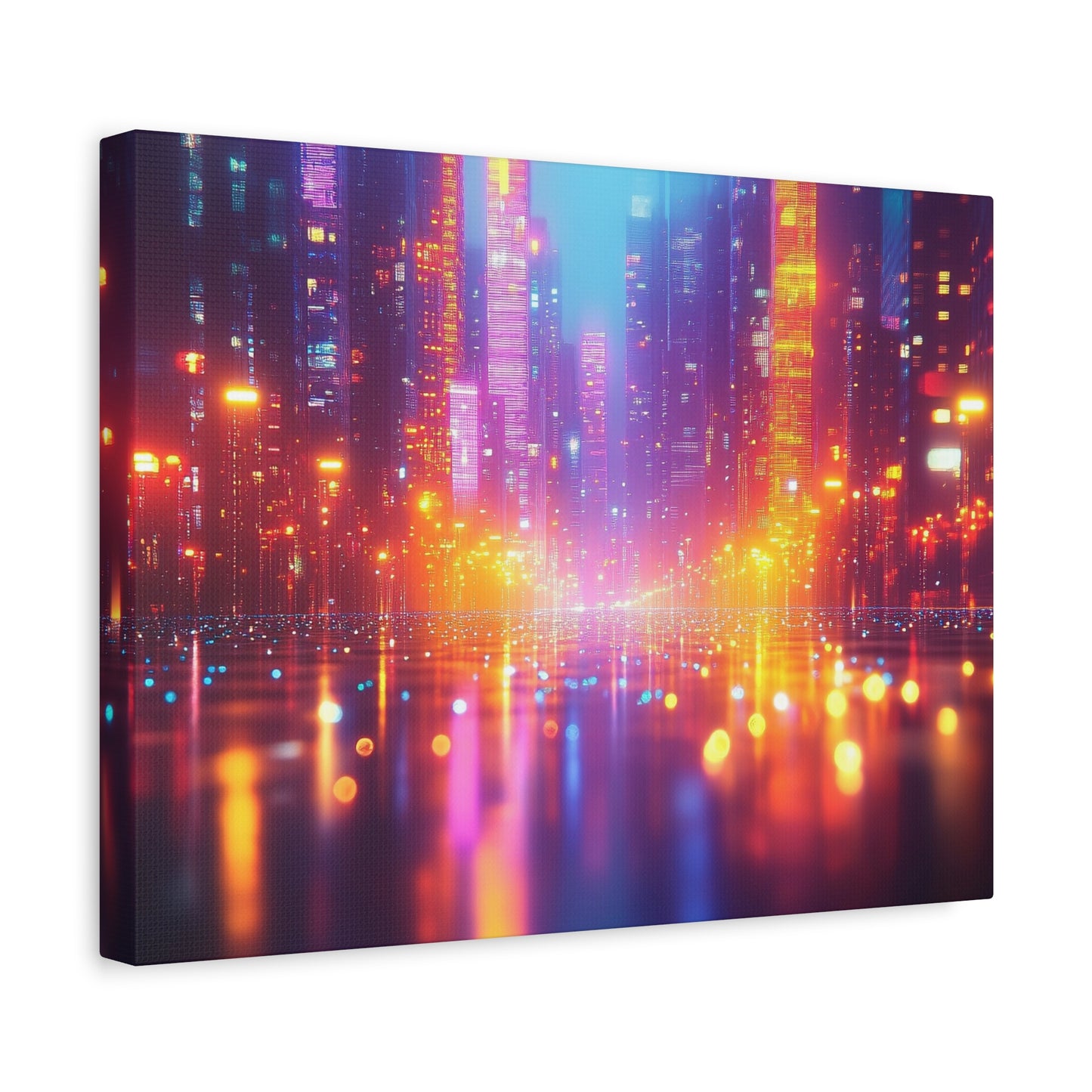 Neon Horizon Canvas